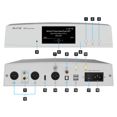 aune S10n Network Player & Streamer with WiFi BT