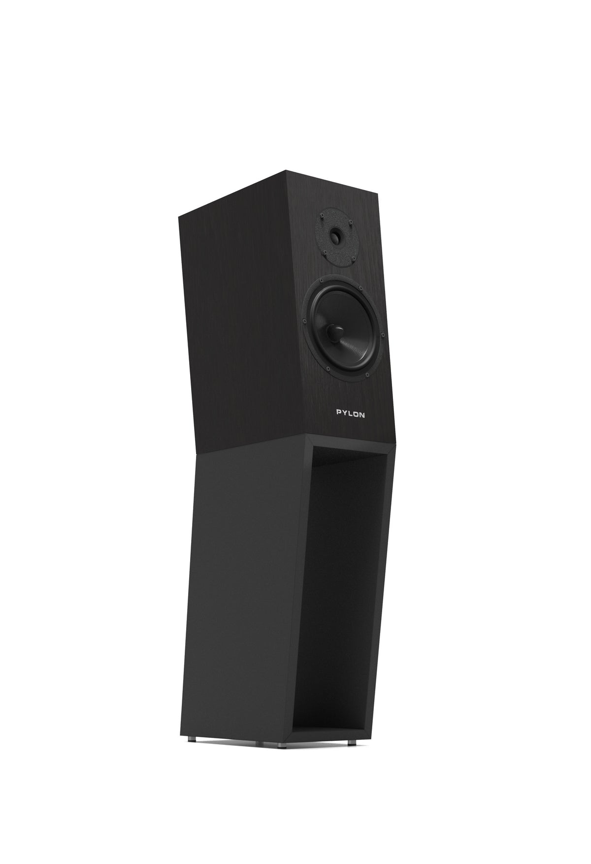 Diamond 18 MKII standmount loudspeaker, black finish with circular tweeter and woofer