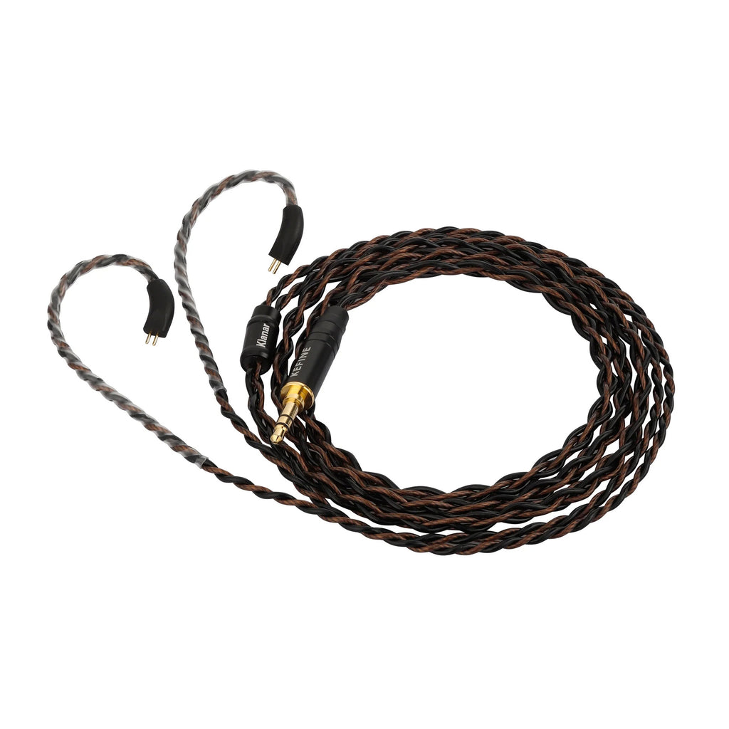 KEFINE Klanar replacement cable with braiding and 3.5mm-style connector ends