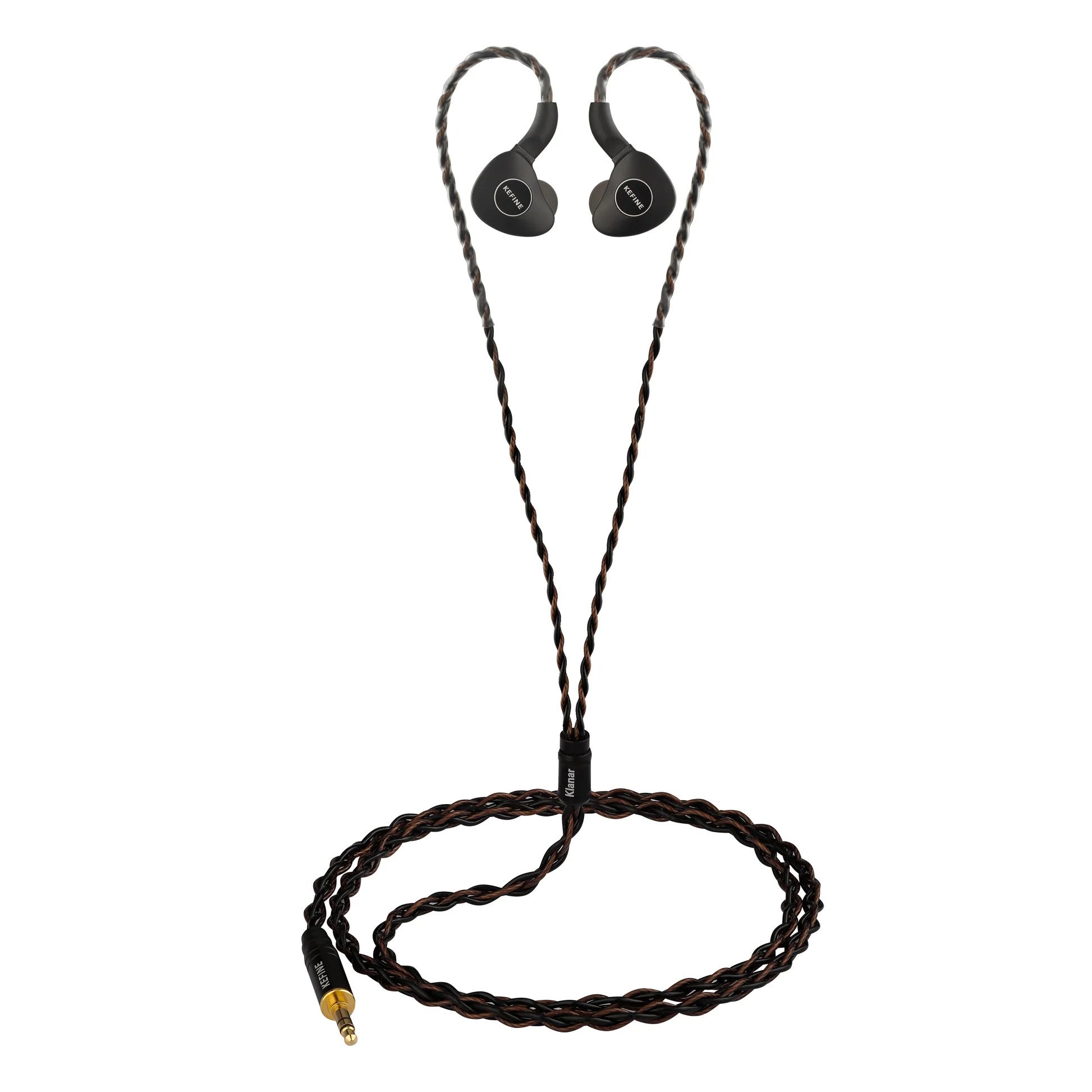 KEFINE Klanar braided headphone cable with earbuds and 3.5mm plug