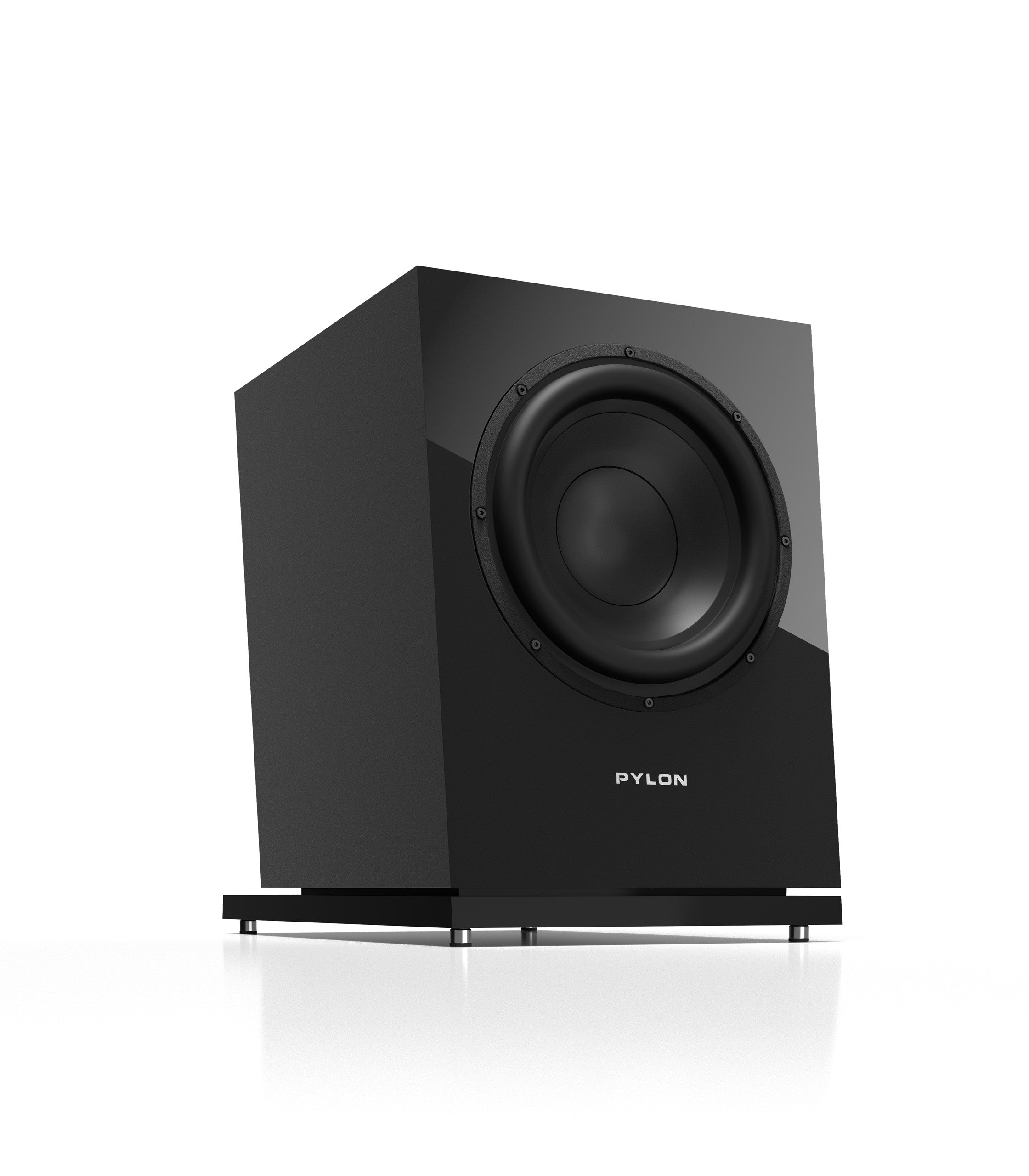 Black Diamond subwoofer with front low-frequency driver and brand logo