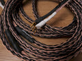 JohnBlue SC-88 speaker cable coil with gold banana connectors and black jacket
