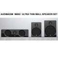 Audimaxim ultra-thin wall speaker set, three rectangular speakers with dark drivers