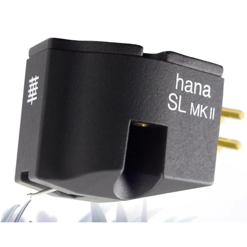 Hana SL Mk II low-output moving coil cartridge, black body with metal pins