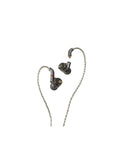 Ucotech RE-1 wired earbuds with braided cable, black and gold accents
