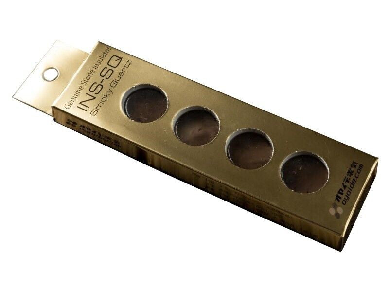 Oyaide INS-SQ smoky quartz insulator bar with four dark circular sockets