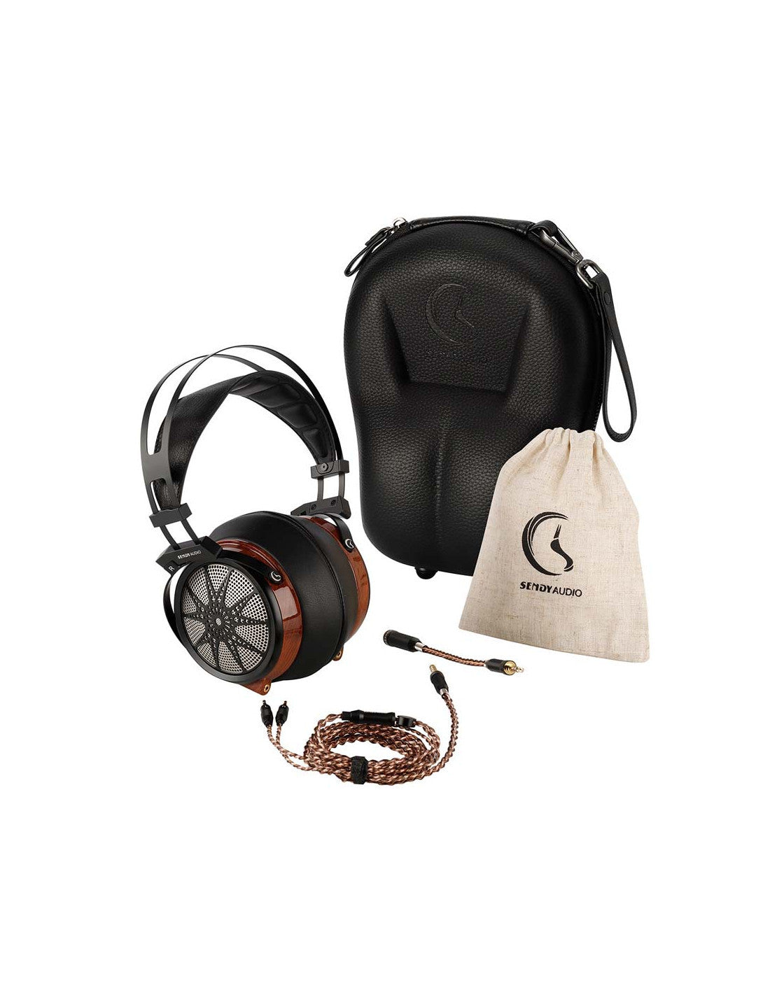 Sendy Audio Apollo over-ear headphones with pouch and braided audio cable