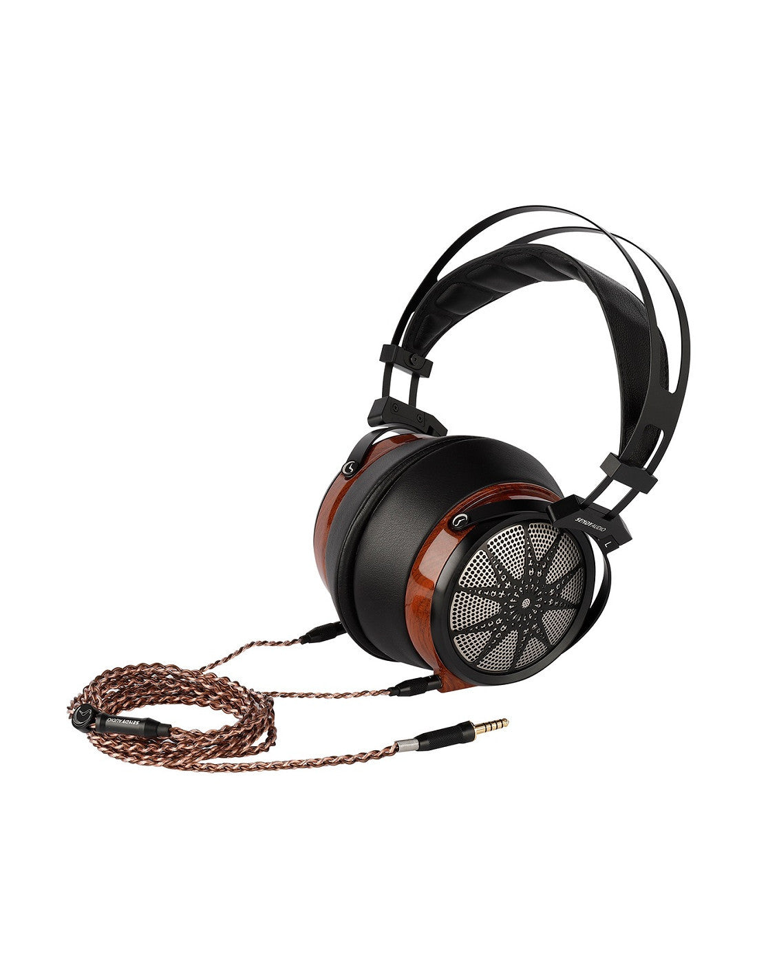 Sendy Audio Apollo over-ear headphones with black headband and braided cord