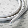 DH-Labs Odyssey light gray audio cable jacket with printed labeling, close-up
