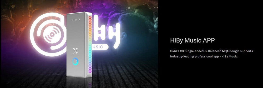 Black USB audio dongle with green status light and RGB app-themed glow