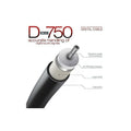 Dark gray digital audio coaxial cable with metallic plug and shielded connector