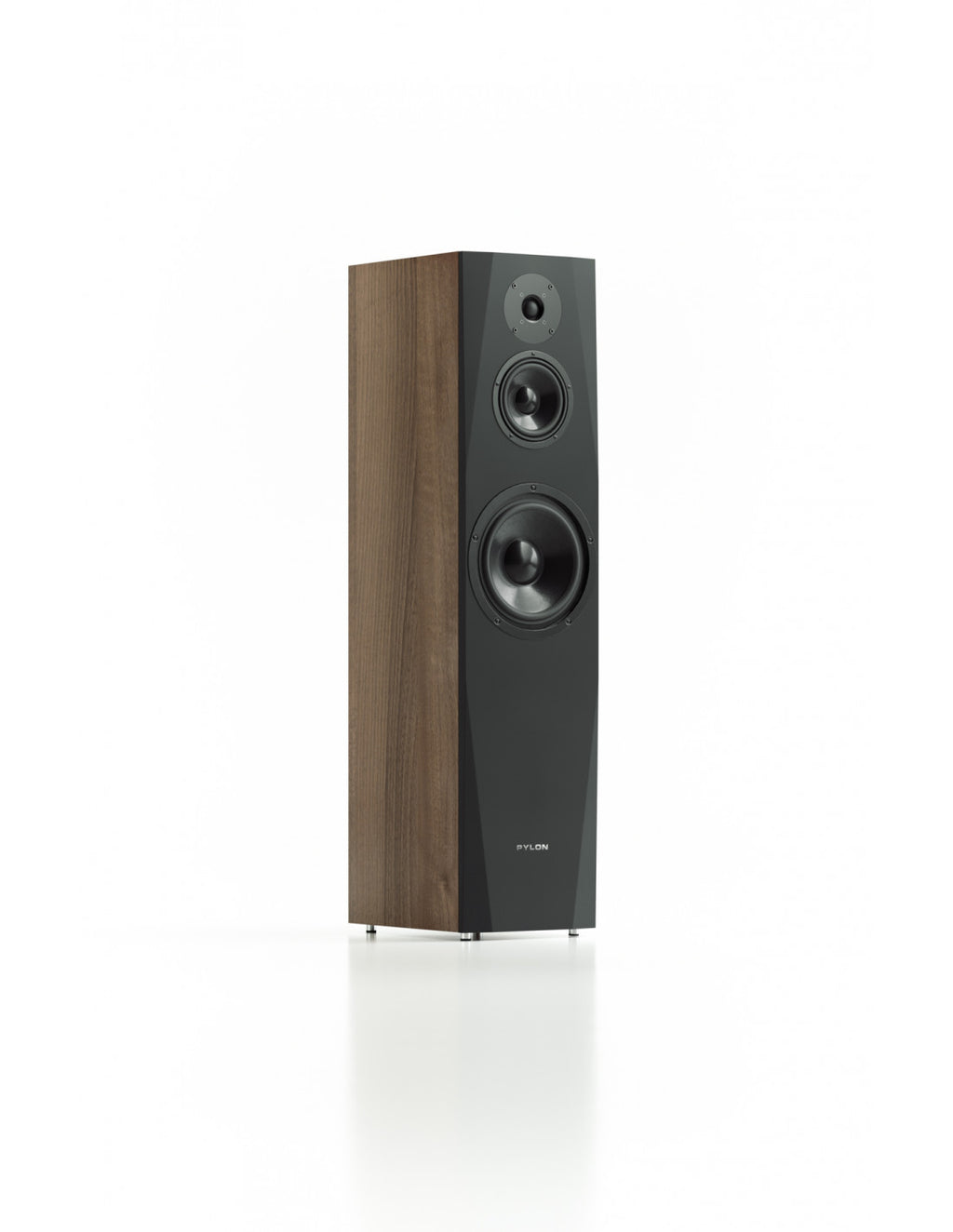 Pylon Audio Sapphire 31 floorstanding loudspeakers, wood veneer sides with black front
