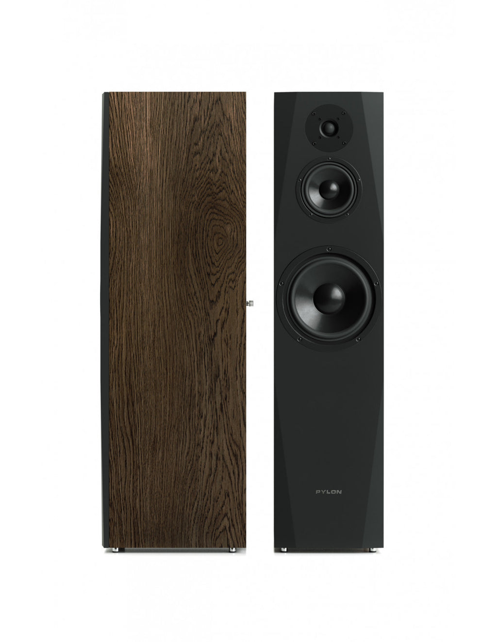 Pylon Audio Sapphire 31 floorstanding loudspeakers, dark wood veneer with black speaker grilles