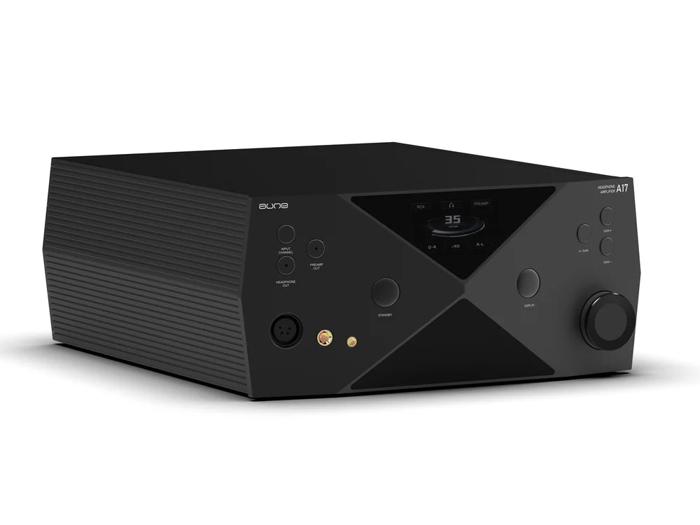 new at eden audio uk is the aune 17 headphone amplifier in black