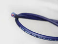 Blue speaker cable with T-14 label on the connector end