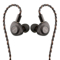 Kefine in-ear monitors, dark gray earbuds, braided cable