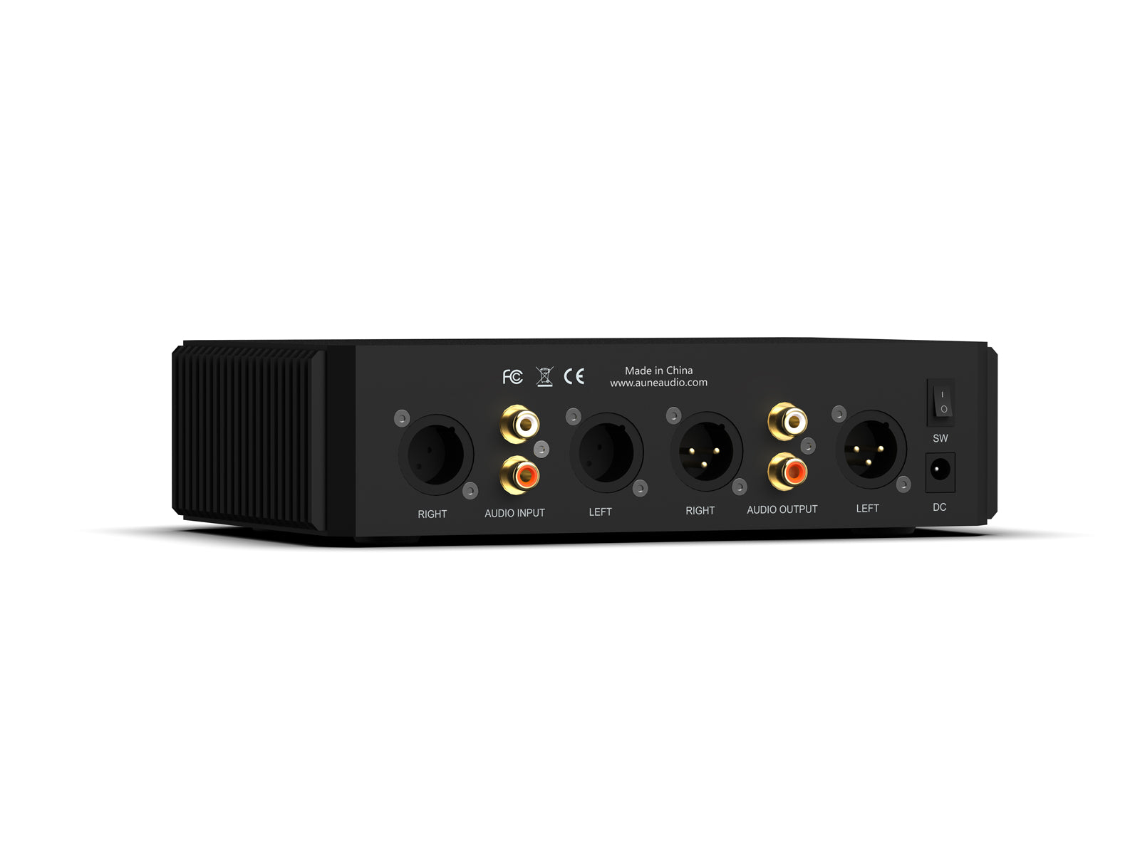 aune n7 headphone amplifier rear view