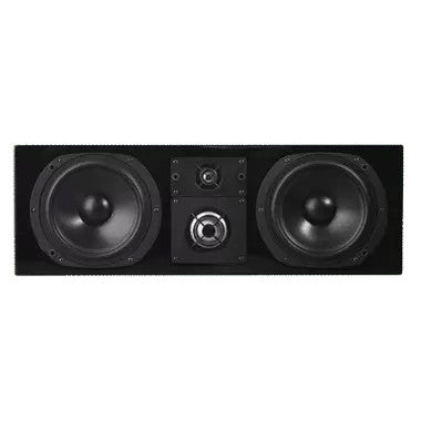 NHT C3 Center channel speaker with dual woofers and center control, black cabinet