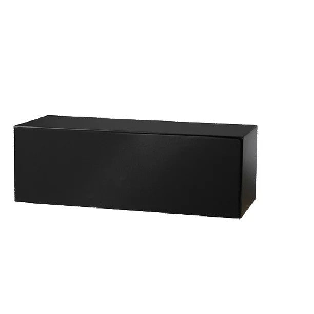 NHT c3 Black center channel speaker cabinet with low-profile rectangular shape