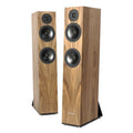Pylon Audio Emerald 25 floorstanding speakers in walnut wood with three drivers each