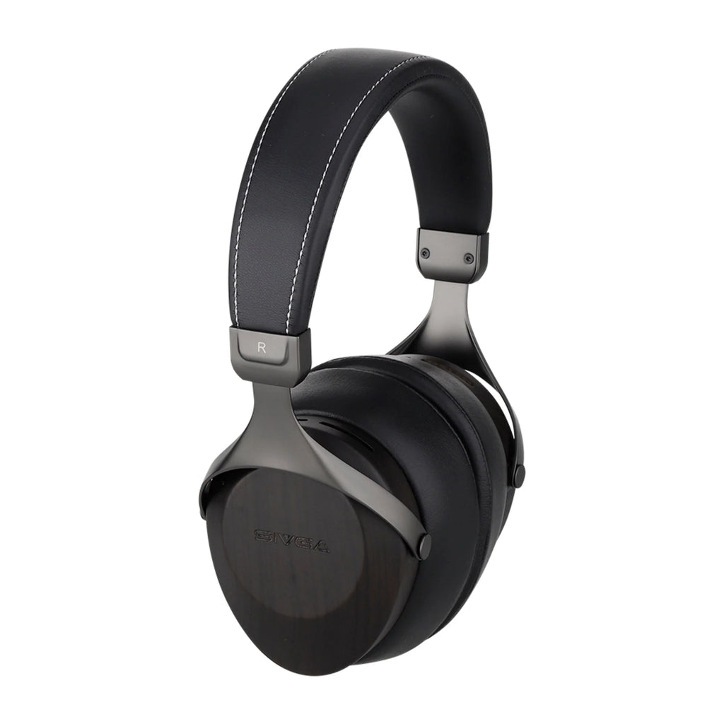 Black over-ear headphones with padded headband and metal yokes, closed earcups