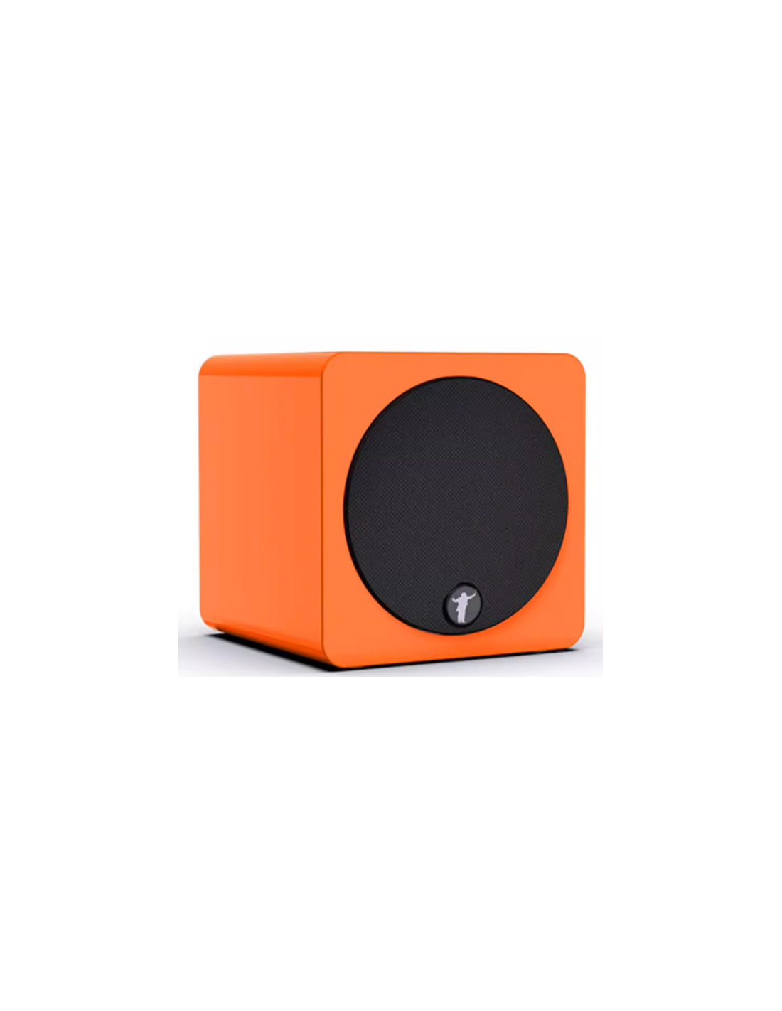 Audimaxim C-1 Soundcube wireless Bluetooth loudspeaker, orange cube with black speaker grille