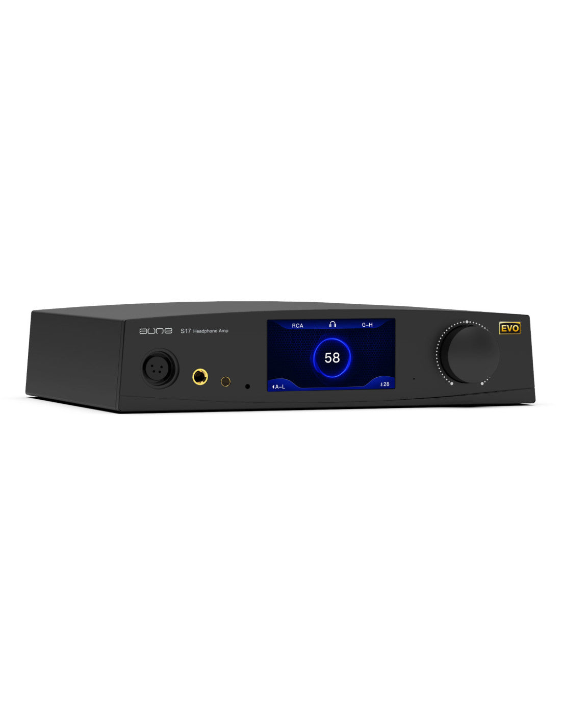 aune s17 evo headphone amplifier in black