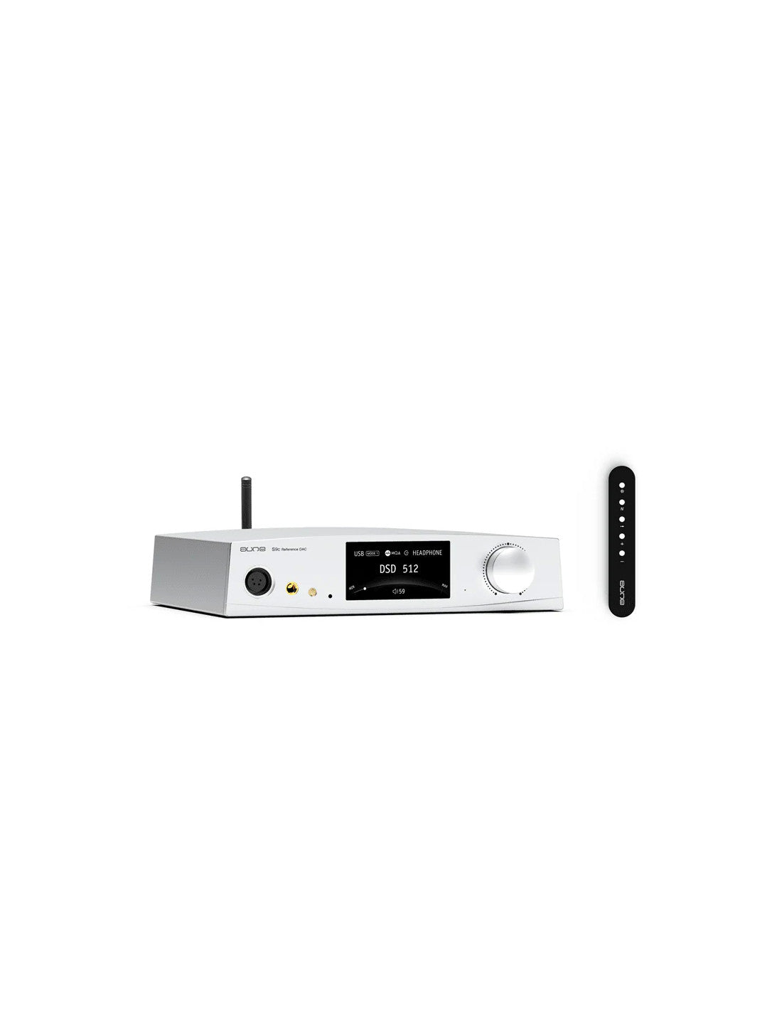 aune s9c pro dac and headphone amplifier in silver