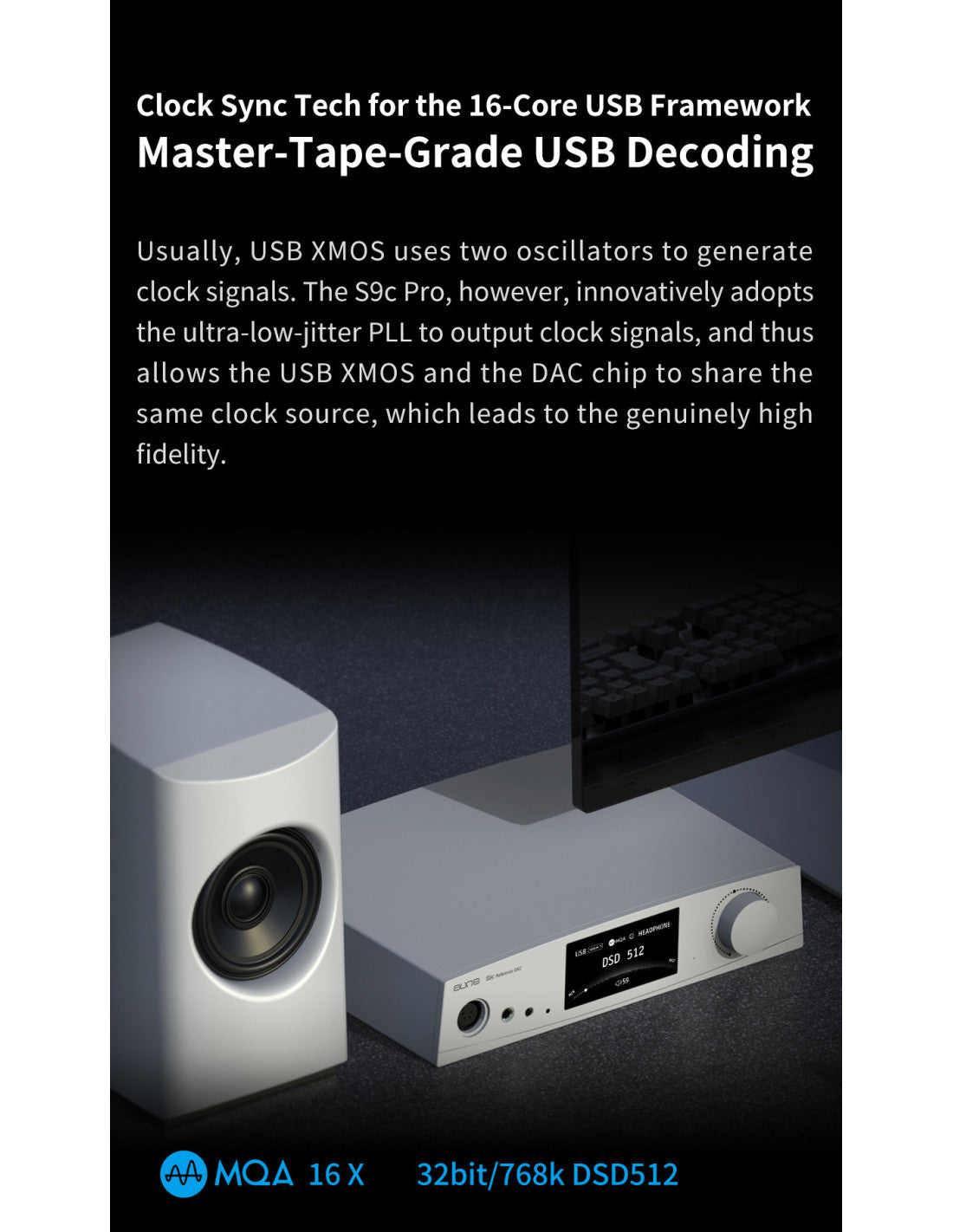 aune S9c Pro Headphone Amplifier and Digital to Analogue Converter