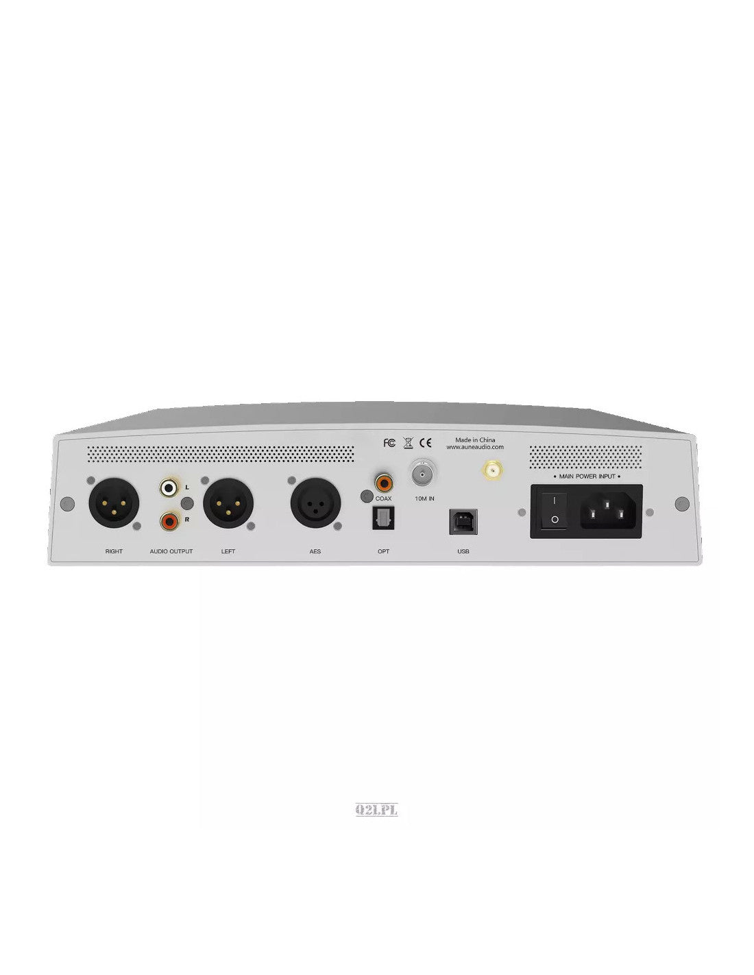 rear view of the aune s9c pro headphone amplifier