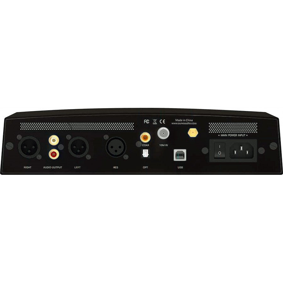 Aune S18 Evo DAC rear panel with multiple audio jacks and USB input