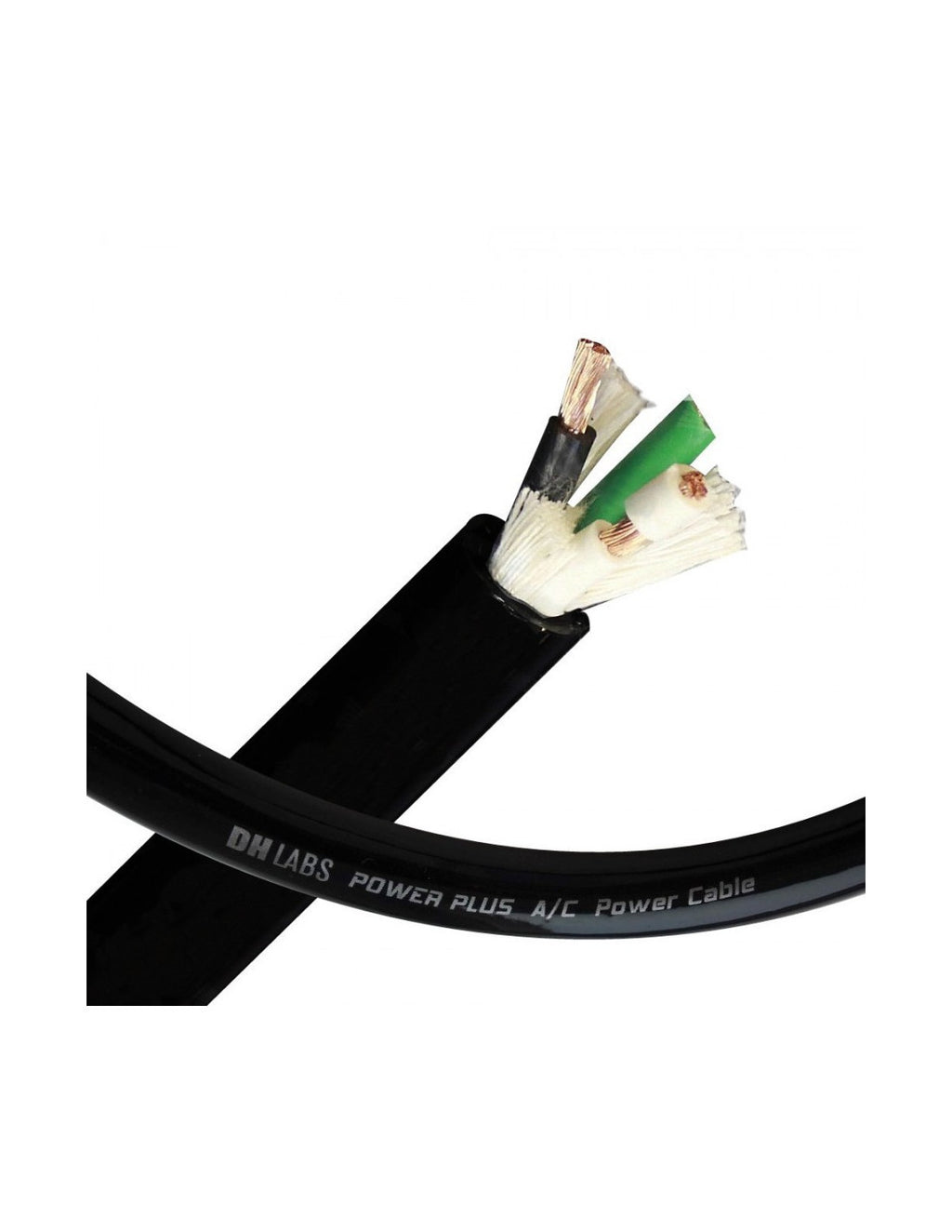 DH-Labs Power Plus A/C power cable with outer jacket and printed text