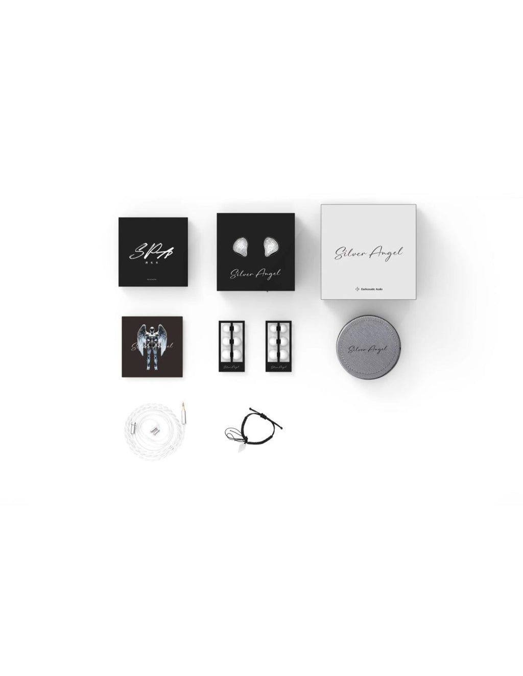 IEM accessory kit with storage cases, eartips, and cable
