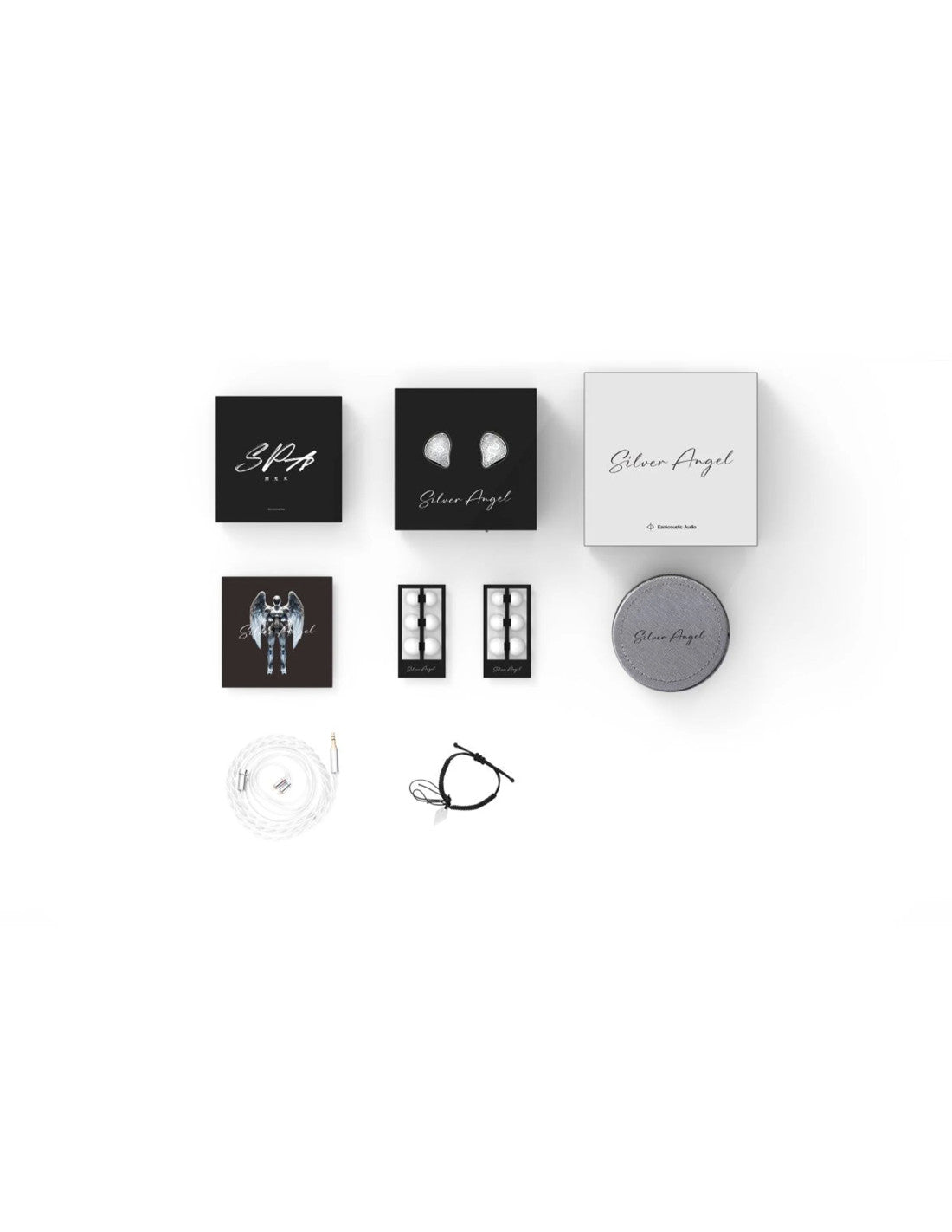 IEM accessory kit with storage cases, eartips, and cable