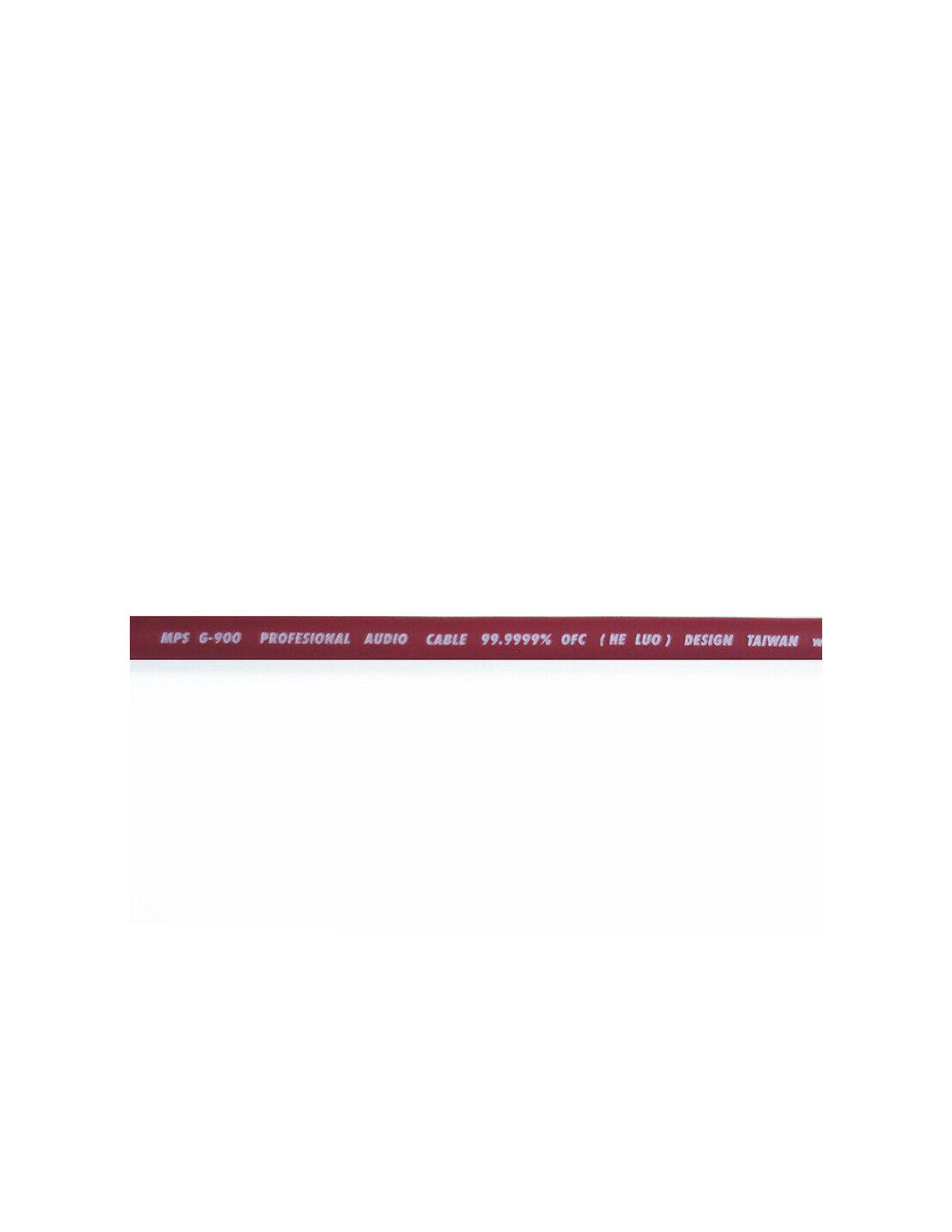 Audio interconnect cable jacket with printed label strip and red-brown color