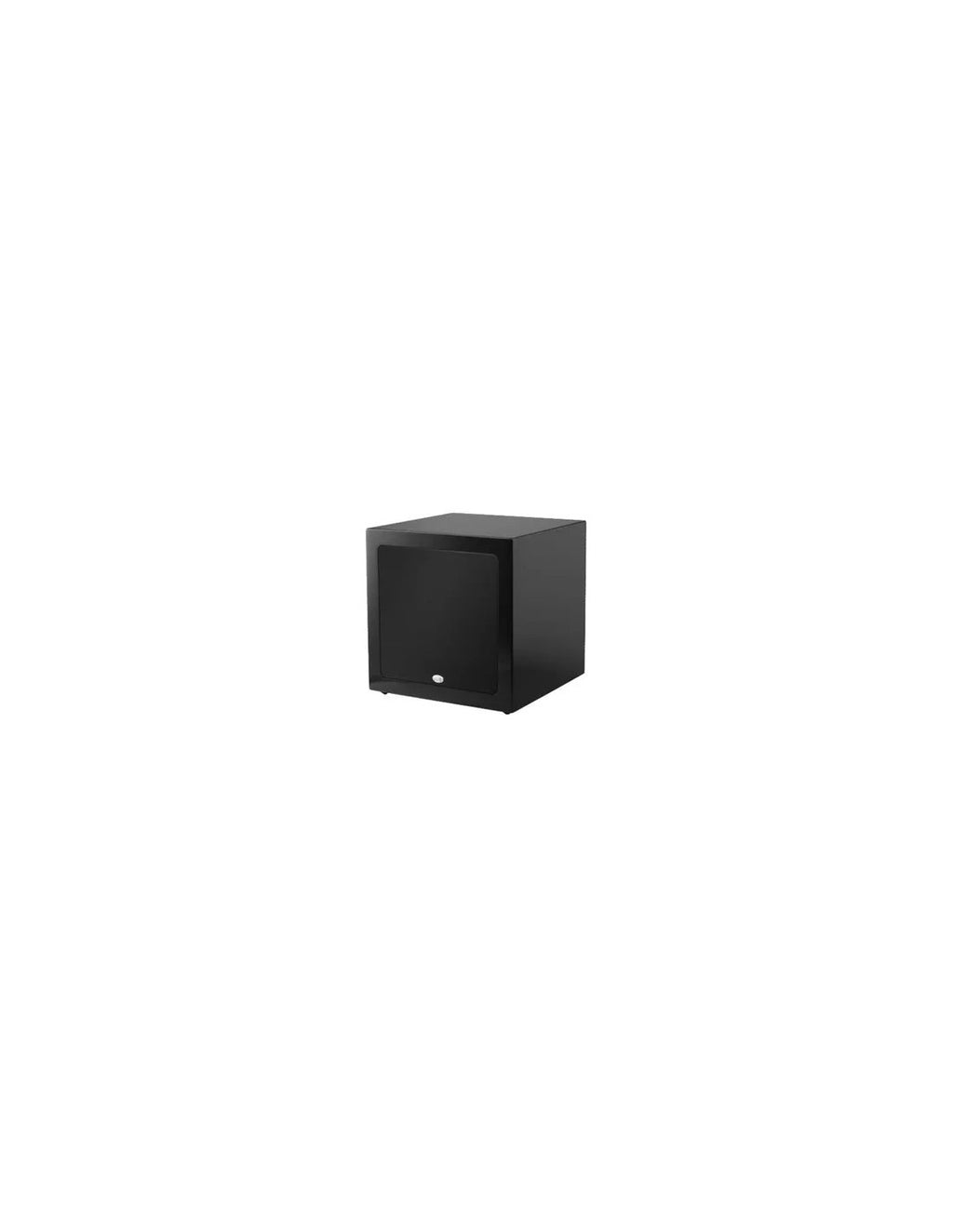 NHT CS-10 subwoofer, gloss black side view